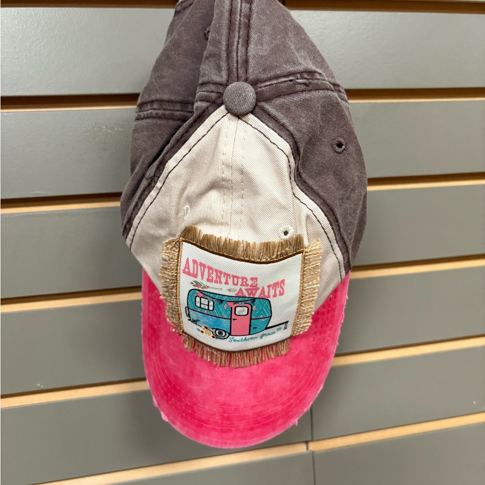 Pink and Brown Adventure Awaits Hat by Southern Junkie